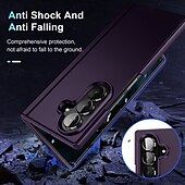 Недорогие Чехлы для Samsung-телефон Кейс для Назначение SSamsung Galaxy Z-образный сгиб 7 Z-сгиб 6 Z Fold 5 Z Fold 4 Кейс на заднюю панель Откидная подножка Защита от удара Ретро ПК