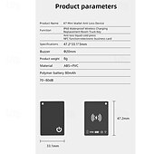 ieftine Dispozitive GPS Auto-Bluetooth (doar iOS) Tracke IP68 impermeabil reîncărcabil etichetă inteligentă localizator chei cu sunet card de urmărire a articolelor pentru chei portofel bagaje rucsac valize pașaport
