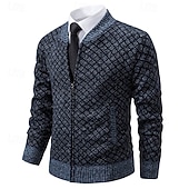 preiswerte Herren Strickjacke-Herren Pullover Kleid Pullover Strickjacke Reißverschluss-Pullover Strickpullover Gerippt Stricken Normale Oberteile Gestrickt Gerippt Einfach Rundhalsausschnitt Mode Schals Geschäft Lässig Bekleidung