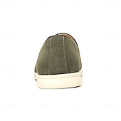 abordables Zapatillas sin cordones y mocasines de hombre-Mocasines sin cordones de ante color tostado para hombre: zapatos casuales livianos para uso diario en la oficina, para ir al trabajo y para el fin de semana.