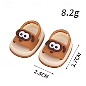 billige Dukkeklær og tilbehør sett-1 par dukkesko til 17 cm dukke, søte minisko, tilbehør til 17 cm dukker, sittende stående serie silikondukke-regnsko (uten dukke)