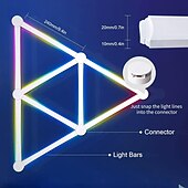Недорогие Умный ночной свет-Светодиодный настенный светильник Smart Glide, настенный светильник с Wi-Fi RGB для игровой комнаты, 16 млн цветов, синхронизация с музыкой, совместим с Alexa и Google Assistant