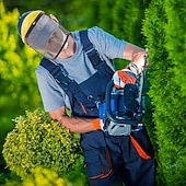billige Utendørs aktivitet-kraftig industriell sikkerhetsmaske med slagfast ansiktsskjerm med justerbart hodebånd &amp;vaskbart svettebånd - for sliping, bygging, verksted, hagearbeid - kompatibelt med motorsager, hekktrimmer