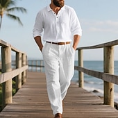 economico T-shirt set da uomo-Per uomo Set di biancheria Completi T-shirt Completi camicia e pantaloni Outfit 2 pezzi Manica Lunga Bavero Primavera Autunno Semplice Moda Casual 2 Pezzi Vacanza Abbigliamento quotidiano Uscire Nero