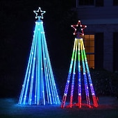 economico luci di Natale all&#039;aperto-spettacolo di luci natalizie animate a LED multicolori per esterni/interni, spettacolo di luci a LED con albero di Natale, luci a stringa a LED, decorazione da giardino