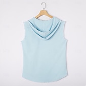  Per uomo Maglietta smanicata Canotta in lino Maglietta senza maniche Senza Maniche Con Cappuccio Estate Semplice Moda Designer Casual Con cappuccio All'aperto Casuale Uscire Bianco Rosa Cachi