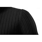 abordables Pulls et cardigans élites pour hommes-Homme Pull Tricoter Hauts Réguliers Couleur Unie Col roulé Élégant ancien École Vacances Vêtement Tenue Printemps Automne Noir Marine foncé S M L