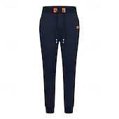 economico Pantaloni della tuta-Per uomo Pantaloni in Pile Pantaloni da tuta Joggers Pantaloni invernali Pantaloni Coulisse Tasca Elastico in vita Semplice Comodità Caldo Sport all&#039;Aperto Quotidiano Moda Casual Nero Giallo