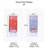 levne Stol a jídelní dekor-2 ks vánočních krytů na lahve vína s trpaslíky, sáčky na lahve vína s motivem sněhové vločky s motivem Rudolfa a lesního bezu, sváteční obaly na lahve vína