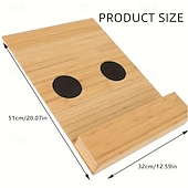 tanie Artykuły domowe-Składany stolik podłokietnikowy do sofy z bambusa w stylu vintage z uchwytem na kubek – nie wymaga montażu, należy myć ręcznie, naturalne drewno &amp;wykończenie w kolorze czarnym, drewno liściaste