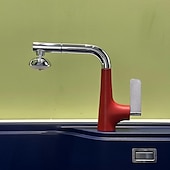 abordables Robinets de cuisine-Robinet de cuisine - Poignée unique à un trou Électroplaqué / Finitions peintes Extractible / Rétractable / Bec Standard Ensemble central Moderne Contemporain Kitchen Taps