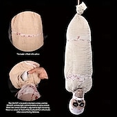 economico Novità-Decorazione di Halloween con mummia appesa - horror invertito con occhi rossi luminosi in tessuto, alimentata a batteria (escluse le batterie AA), ideale per case horror e decorazioni per festival.