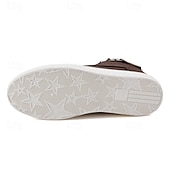 cheap Men&#039;s Sneakers-Men&#039;s Tan Faux Leather High-Top Sneakers with Lace-Up Design, Stylish Casual Shoes for Walking, Work and Weekend Outfits