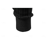 abordables Pulls et cardigans élites pour hommes-Homme Pull Tricoter Hauts Réguliers Couleur Unie Col roulé Élégant ancien École Vacances Vêtement Tenue Printemps Automne Noir Marine foncé S M L