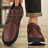 Χαμηλού Κόστους Καθημερινά Sneakers-Ανδρικά μπλε σκούρο ελαστικά αθλητικά παπούτσια με κορδόνια – αναπνεύσιμα αθλητικά παπούτσια για επαγγελματικές casual εμφανίσεις, μετακινήσεις και περπάτημα στην πόλη