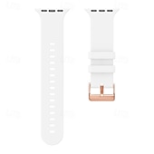 Недорогие Ремешки для часов Apple-Спортивный ремешок, совместимый с Apple Watch, 38 мм, 40 мм, 41 мм, прочная металлическая застежка, регулируемый силиконовый ремешок, сменный ремешок для iwatch ultra 2 серии 9, 8, 7, se, 6, 5, 4, 3,