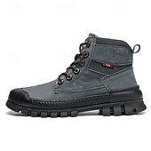 abordables Bottes de travail-Bottines de randonnée kaki pour homme avec semelle extérieure en caoutchouc épais – chaussures d&#039;extérieur respirantes et durables pour l&#039;alpinisme, le travail et les voyages d&#039;aventure