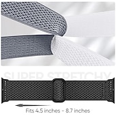 baratos Pulseiras de Apple Watch-4 pacotes Pulseira Esportiva Compatível com Pulseira Apple Watch 38mm 40mm 41mm 42mm 44mm 45mm 49mm Entrançado Elástico Respirável Náilon pulseira de substituição para iwatch Ultra 2 Series 9 8 7 SE