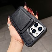 billige iPhone-etuier-telefon Etui Til iPhone 17 Pro Max 17 Air 16 15 14 Pro Max Plus 16e 13 Pro Max Bakdeksel Magnetisk Kortspor Støtsikker Kontor / Bedrift TPU PU lær