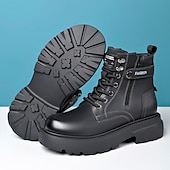 abordables Bottes de travail-Bottines décontractées marron clair pour homme avec fermeture éclair – bottes tendance en similicuir pour les aventures en plein air et les tenues décontractées