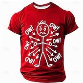 preiswerte Lustige T-Shirts für Männer-Herren Lustiger Slang T Shirt Kurzarm T-Shirt Grafikdruck Rundhalsausschnitt Hemd Mode Täglich Basic Straße Lässig Täglich Schwarz Rote Blau Sommer Frühling Bekleidung S M L XL XXL XXXL