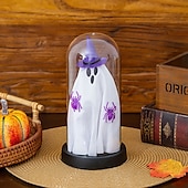 1個 21.5cm ハロウィン 光る魔法使いの帽子 ゴースト スパイダー 透明カバー 小型ナイトライト 屋内・屋外パーティー レストラン お祝いの雰囲気 装飾ライト 単三電池ボックス お買い得  ハロウィン室内-1個 21.5cm ハロウィン 光る魔法使いの帽子 ゴースト スパイダー 透明カバー 小型ナイトライト 屋内・屋外パーティー レストラン お祝いの雰囲気 装飾ライト 単三電池ボックス