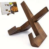 economico Organizzazione spazi-Porta ricettario da cucina in legno – porta ricettario rustico da banco con angolazione regolabile, robusto espositore in legno per libri di cucina, tablet e ricette – ideale per l&#039;arredamento di