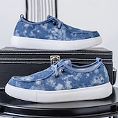 abordables Baskets-Baskets décontractées bleues pour hommes avec un design dégradé, chaussures à lacets confortables pour le streetwear, l&#039;université et les tenues quotidiennes