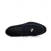 Brune herreloafers i semsket skinn med metalldetaljer – komfortable, casual businesssko til jobb, middager og høstantrekk billige Slip-ons og loafers til herrer-Brune herreloafers i semsket skinn med metalldetaljer – komfortable, casual businesssko til jobb, middager og høstantrekk