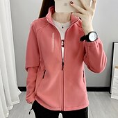 Недорогие Флисовые и 3 в 1 куртки-Жен. Куртка для туризма и прогулок Флисовая жилетка Зимнее пальто Тепловая куртка Зима Осень на открытом воздухе Термальные Верхняя часть Розовый Синий Лиловый