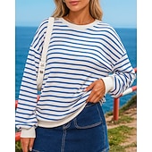 levne Mikina a svetr-Dámské Mikina s kapucí Ležérní topy Dlouhý rukáv Vrchní část oděvu Oblečení na atletiku Podzim S proužky Módní Venkovní Cestování sportovní oblečení Sportovní oděvy Černá Bílá Světlá růžová