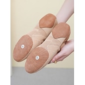 baratos Sapatos de Aulas de Dança-Sapatos de dança de prática de malha respirável para mulheres, com sola de camurça antiderrapante, calçado leve para treinamento de jazz e balé