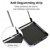 お買い得  サムスン用ケース-電話 ケース 用途 サムスンのギャラクシー Zフリップ7 Zフリップ6 Z Flip 5 Z Flip 4 バックカバー ストラップ付き 耐衝撃 レトロ風 TPU PUレザー