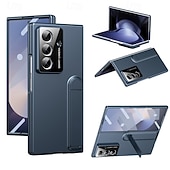 Недорогие Чехлы для Samsung-телефон Кейс для Назначение SSamsung Galaxy Z-образный сгиб 7 Z-сгиб 6 Z Fold 5 Z Fold 4 Кейс на заднюю панель и протектор экрана Откидная подножка Защита от удара Ретро