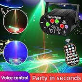 economico luci del proiettore della galassia stella-Luci da palco per feste in discoteca dj - effetto luce laser nordico rgb led illuminazione stroboscopica attivata dal suono con telecomando per interni compleanno halloween karaoke club ktv