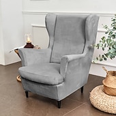 baratos Capa para Poltrona de Costas Largas-Capa Wingback para cadeira Floral / Geométrica / Listrado Estampado Poliéster Capas de Sofa