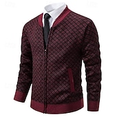 preiswerte Herren Strickjacke-Herren Pullover Kleid Pullover Strickjacke Reißverschluss-Pullover Strickpullover Gerippt Stricken Normale Oberteile Gestrickt Gerippt Einfach Rundhalsausschnitt Mode Schals Geschäft Lässig Bekleidung
