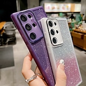Недорогие Чехлы для Samsung-телефон Кейс для Назначение SSamsung Galaxy S25 S25 Edge S24 S24 ФЭ S23 Ultra Plus S22 Плюс Ультра A55 5G А35 5G A25 A15 Кейс на заднюю панель Блеск Блеск Блестящий Защита от удара Градиент цвета