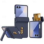Χαμηλού Κόστους Samsung Θήκη-τηλέφωνο tok Για Samsung Galaxy Z Flip 7 Z Flip 6 Πίσω Κάλυμμα με βάση στήριξης Υποδοχή κάρτας Ανθεκτική σε πτώσεις PC