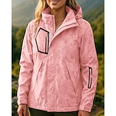preiswerte Wasserdichte Jacken-Damen Wanderjacke Hardshelljacke Außen Wasserdicht Winddicht Wanderoutfits Wanderbekleidung Frühling Herbst Oberteil Jagd Camping / Wandern / Höhlenforschung Reisen Schwarz Weiß Rosa