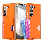 cheap Samsung Cases-Phone Case For Samsung Galaxy Z Fold 7 Z Fold 6 Back Cover Card Slot Shockproof Retro PC