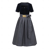 levne Ženy-Oktoberfest Šaty Dámské šaty Trachtenkleader Služka Bavorský němčina Louky Dámské Tradiční Styl Tkanina Šaty (75 cm)