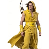 preiswerte Oberteile-Retro Vintage Mittelalterlich Renaissance Weste Tunika Krieger Wikinger Kostüm Herren Vikinger Halloween Karneval Leistung Party LARP Erwachsene Gürtel Ganzjahres
