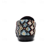economico Mocassini casual-mocassini da uomo in jacquard multicolore con motivo a zigzag – scarpe casual slip-on alla moda per feste, vacanze e resort estivi