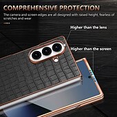 Недорогие Чехлы для Samsung-телефон Кейс для Назначение SSamsung Galaxy Z-образный сгиб 7 Z-сгиб 6 Z Fold 5 Z Fold 4 Кейс на заднюю панель Защита от удара Ретро ТПУ Кожа PU