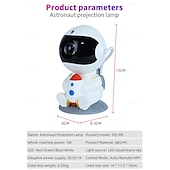 economico luci del proiettore della galassia stella-Proiettore di stelle, proiettore di galassie per astronauti, luce notturna a razzo per cameretta dei bambini, testa magnetica regolabile a 360° con controllo remoto tramite app, idea regalo