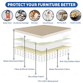 رخيصةأون غطاء أريكة الحيوانات الأليفة-غطاء سرير حيوانات أليفة مقاوم للماء، واقي أريكة للكلاب لا ينزلق، وسادة أريكة قابلة للغسيل للحيوانات الأليفة