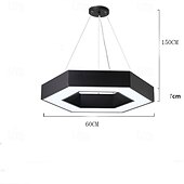 olcso Függőfények-modern led függeszték, szabályozható fényerejű, modern csillár, állítható 1 hatszögletű függeszték nappaliba, étkezőbe, konyhába