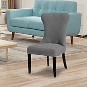baratos Cobertura de Sofa-Capa de cadeira curva com grade 5x5 - capa elástica para cadeiras semicirculares ou arqueadas, estilosa &amp;capa protetora para móveis para uso em sala de estar
