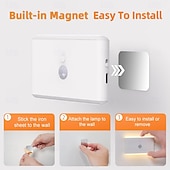 abordables veilleuses à capteur-Veilleuse LED rechargeable à intensité variable, éclairage d&#039;escalier à changement de couleur, éclairage d&#039;intérieur avec détecteur de mouvement, veilleuses RVB pour couloir, chambre d&#039;enfant,